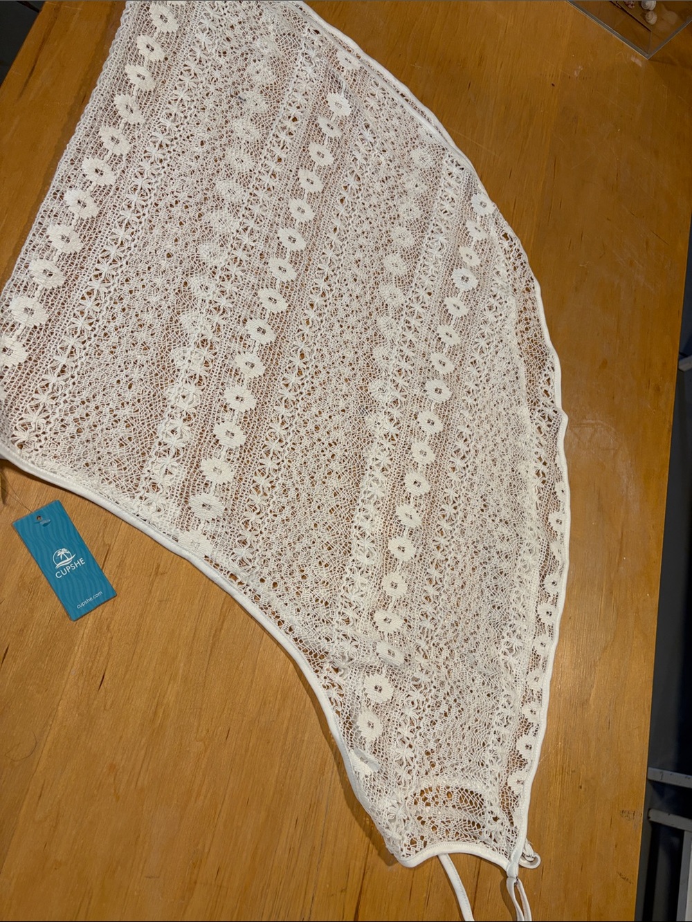 Cupshe ~ Bright White Crochet Swim Sarong Cover-Up